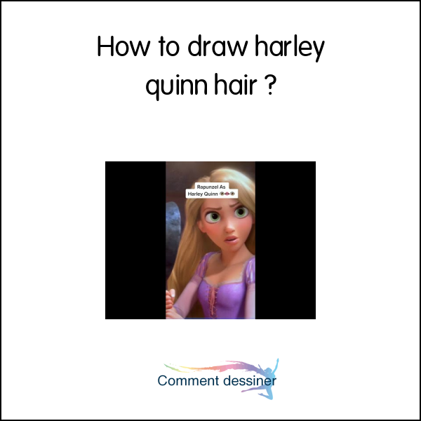 How to draw harley quinn hair